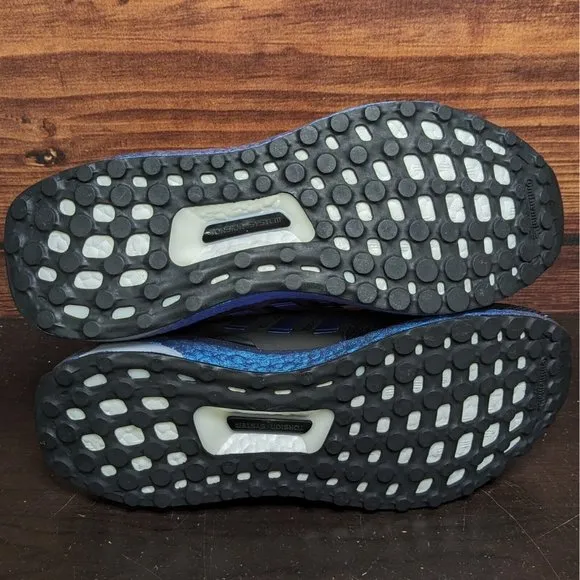 Adidas UltraBoost 5.0 DNA Men's 8 Core Black Metallic Blue Running Shoes GY8614