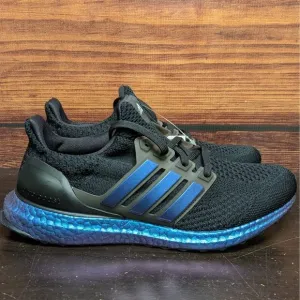 Adidas UltraBoost 5.0 DNA Men's 8 Core Black Metallic Blue Running Shoes GY8614