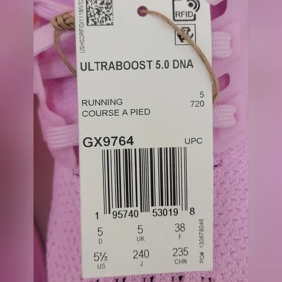 Adidas UltraBoost 5.0 DNA Shoes Women's Size 5.5 Gx9764 Bliss Liliac Orange New