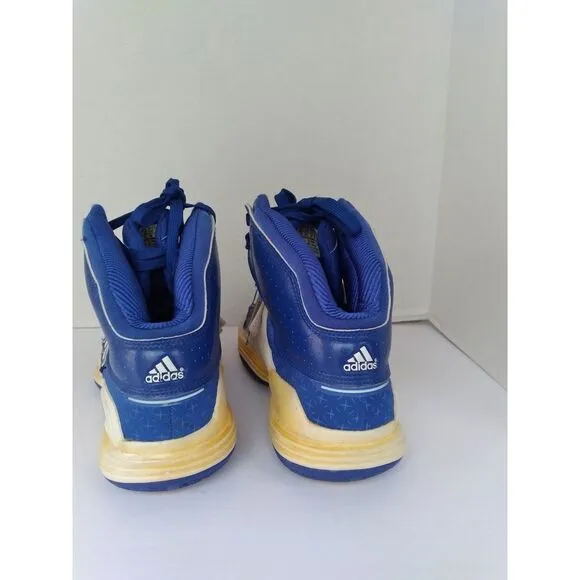 Adidas Vintage Basketball Shoes High Top Blue White Yellow‎ Retro Sneakers
