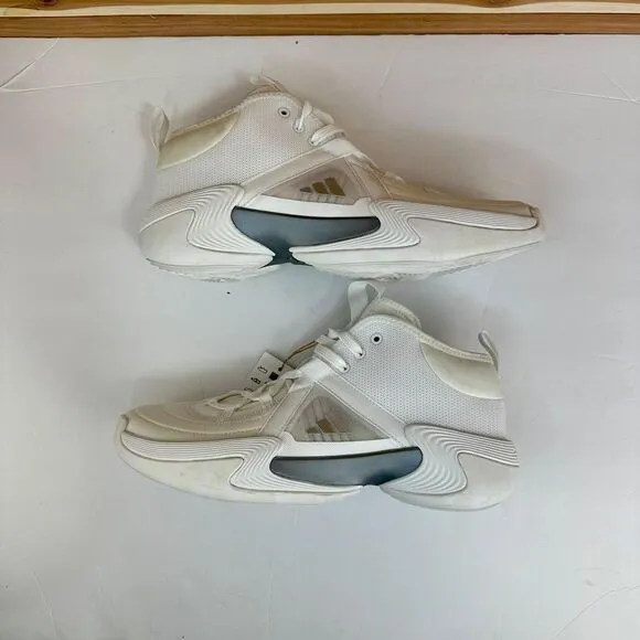 Adidas Women's Exhibit Select Mid Basketball Shoes White Marble Size 9.5