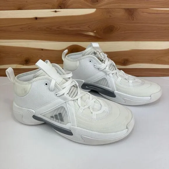 Adidas Women's Exhibit Select Mid Basketball Shoes White Marble Size 9.5