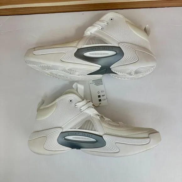 Adidas Women's Exhibit Select Mid Basketball Shoes White Marble Size 9.5