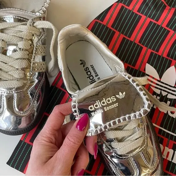 💐💐Adidas x Wales Bonner Samba Silver Metallic IG8181 Shoes Sneakers