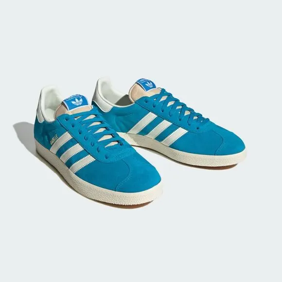 Adidas Gazelle GY7337 Sneakers Men's US 10.5 Blue Suede Trainer Shoes EFAS125