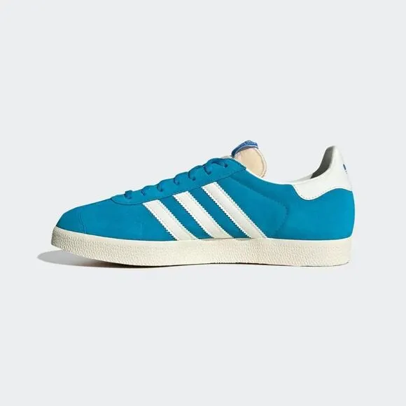 Adidas Gazelle GY7337 Sneakers Men's US 10.5 Blue Suede Trainer Shoes EFAS125