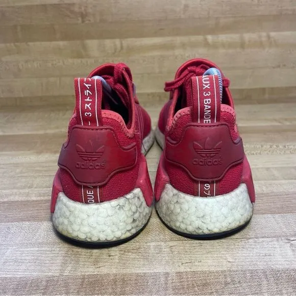 Adidas NMD R1 Mens Size 8 Shoes Sneakers Scarlet/White/Black H01916