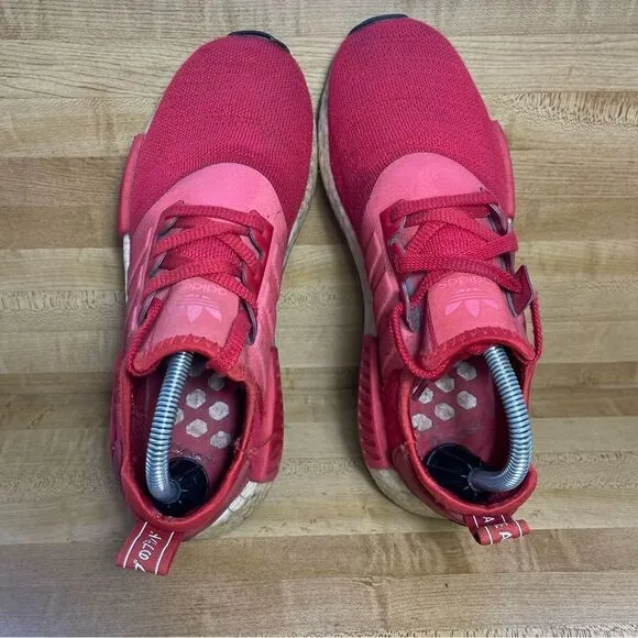Adidas NMD R1 Mens Size 8 Shoes Sneakers Scarlet/White/Black H01916