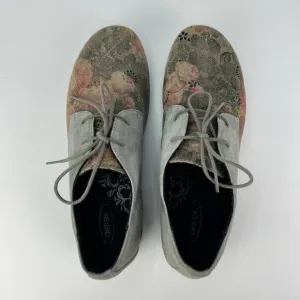 AETREX ERIN Leather Tapestry Floral Lace-Up Oxfords Comfort Shoes 8/39