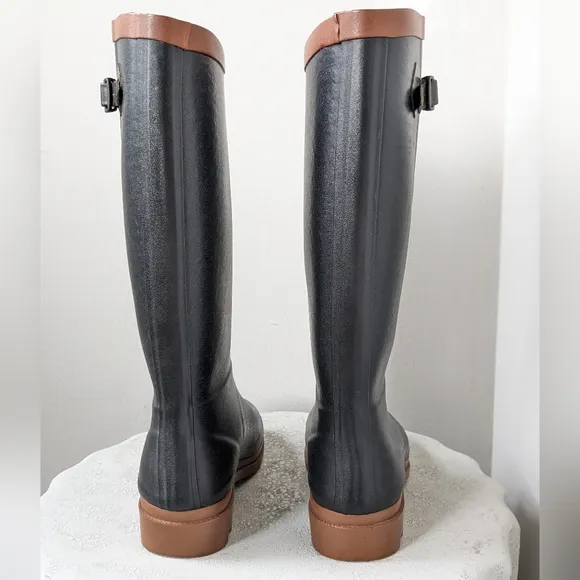 Agile Aiglentine Winter/Rain Boots in Blue Marine/Amber