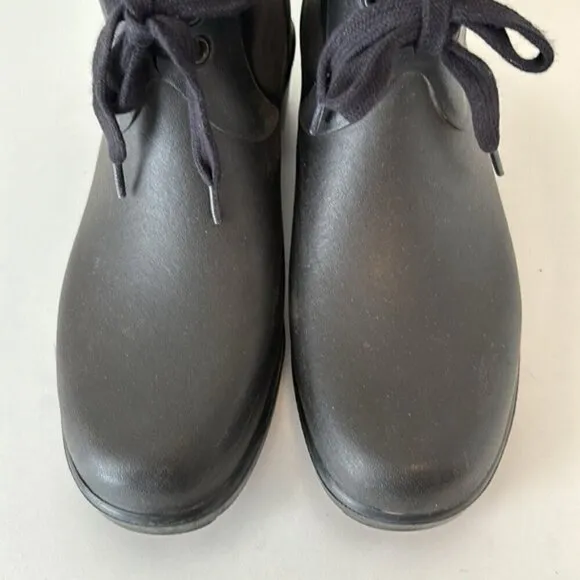 Aigle Miss Juliette Bottillon lace up rain boots in black size 40