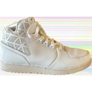 Air Jordan 1 Flight 3 TRIPLE WHITE Sneakers Shoes Size 7Y = 8.5 Women