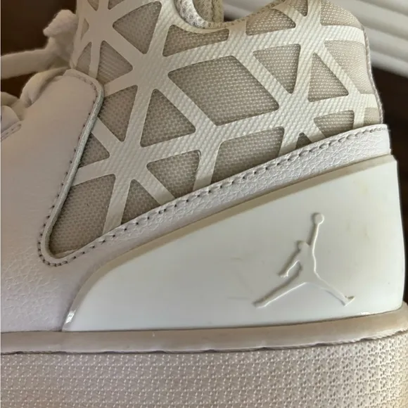 Air Jordan 1 Flight 3 TRIPLE WHITE Sneakers Shoes Size 7Y = 8.5 Women