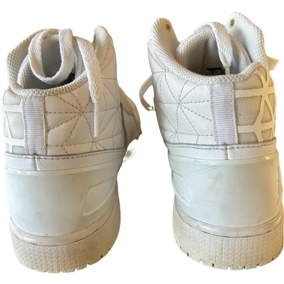 Air Jordan 1 Flight 3 TRIPLE WHITE Sneakers Shoes Size 7Y = 8.5 Women