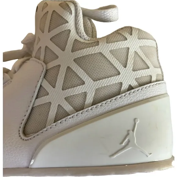 Air Jordan 1 Flight 3 TRIPLE WHITE Sneakers Shoes Size 7Y = 8.5 Women
