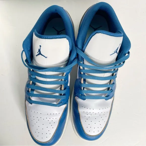 AIR JORDAN 1 LOW SE FN5214 141 WHITE INDUSTRIAL BLUE MEN SHOES SIZE 14