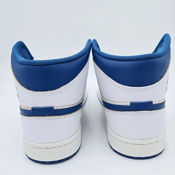 AIR JORDAN 1 MID SE White/Industrial Blue Men's Shoes FN5215 141.   #C11
