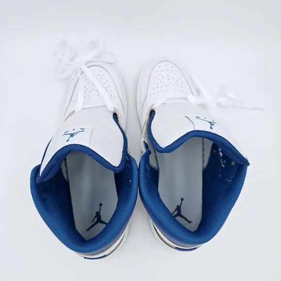 AIR JORDAN 1 MID SE White/Industrial Blue Men's Shoes FN5215 141.   #C11