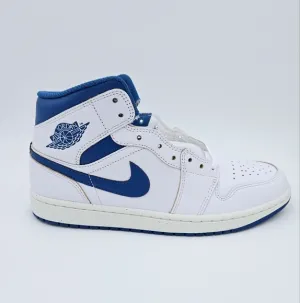 AIR JORDAN 1 MID SE White/Industrial Blue Men's Shoes FN5215 141.   #C11