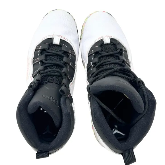Air Jordan 10 GS Ember Glow BV1843176 White/Barely Volt/Black/Ember Glow Size 3Y