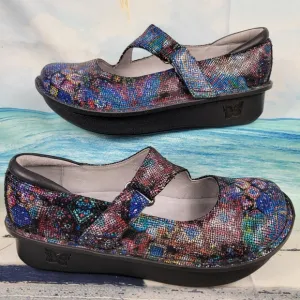 Alegria Digital Floral Mules Slides Clogs Shoes Womens 6.5-7 EU37