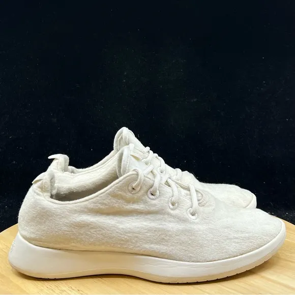 All Birds Mens Wool Runners All White Running Walking Sneakers Shoes Sz 10