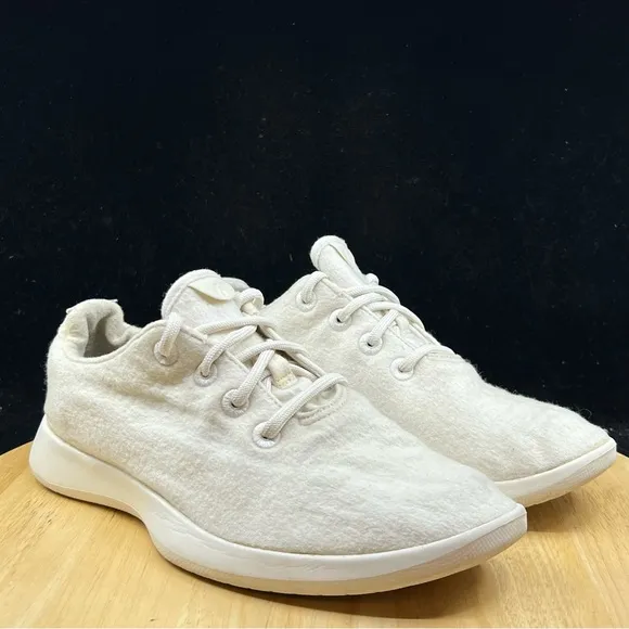 All Birds Mens Wool Runners All White Running Walking Sneakers Shoes Sz 10