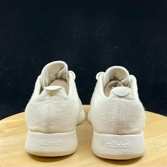 All Birds Mens Wool Runners All White Running Walking Sneakers Shoes Sz 10