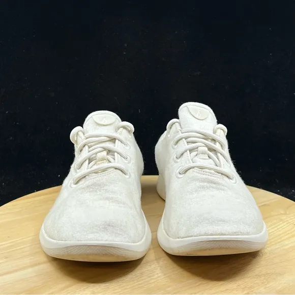 All Birds Mens Wool Runners All White Running Walking Sneakers Shoes Sz 10