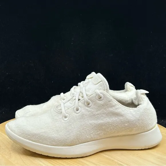 All Birds Mens Wool Runners All White Running Walking Sneakers Shoes Sz 10