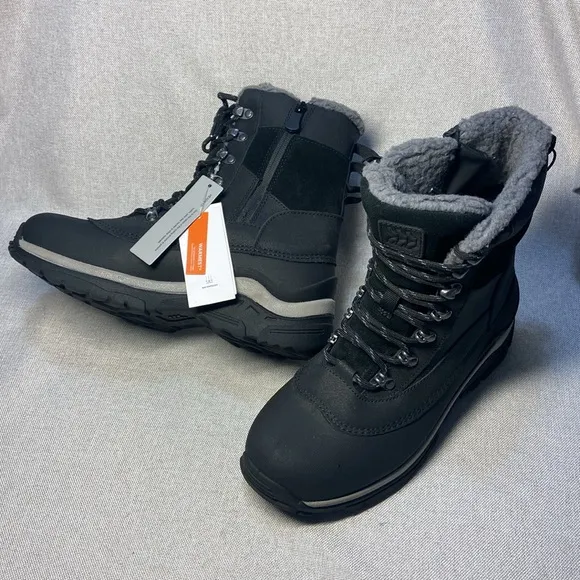 All in Motion Men's Rowan Waterproof Winter Boots Black Size 8. New.