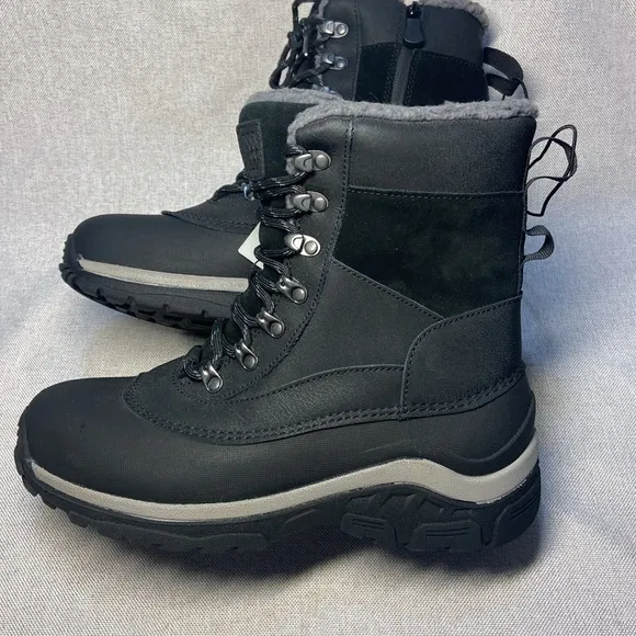 All in Motion Men's Rowan Waterproof Winter Boots Black Size 8. New.