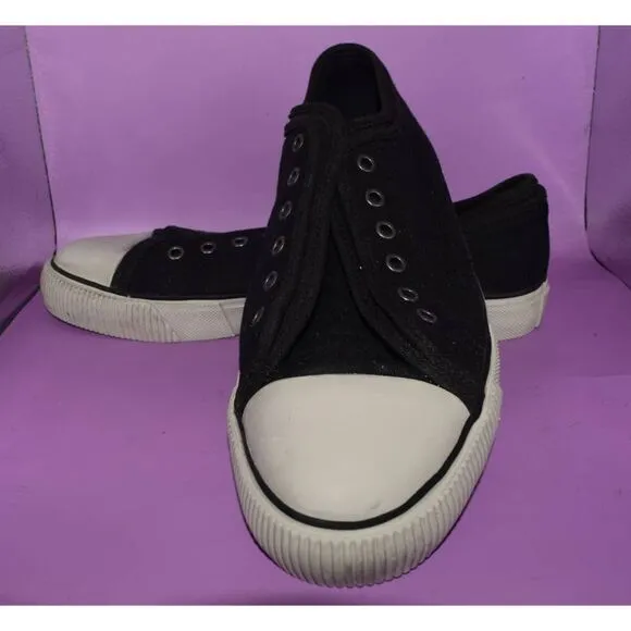All Saints Black White Lace Up Sneakers Tennis Shoes - 11