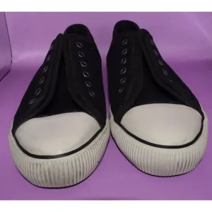 All Saints Black White Lace Up Sneakers Tennis Shoes - 11