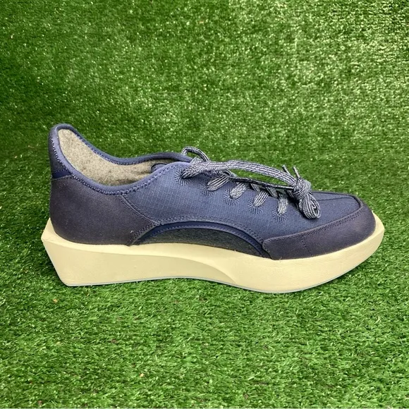 Allbirds Risers Canvas Sneakers Blue White Men's Shoes Size 11 NEW