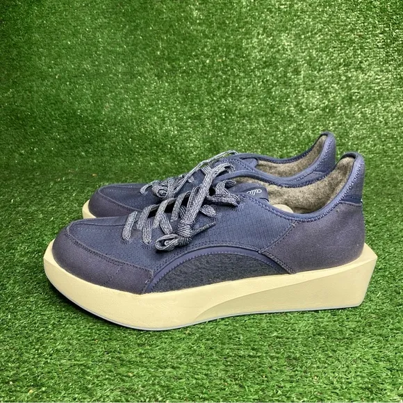 Allbirds Risers Canvas Sneakers Blue White Men's Shoes Size 11 NEW