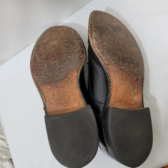 Allen Edmonds Sanford Shoes All Leather 10.5E Black Oxford Made In The USA #33