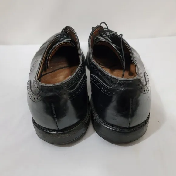 Allen Edmonds Sanford Shoes All Leather 10.5E Black Oxford Made In The USA #33
