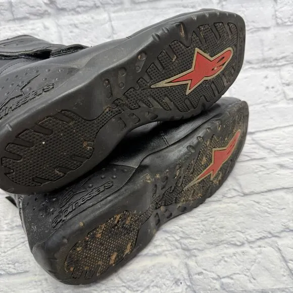 Alpinestars Ridge Men's Black Leather Waterproof Motorcycle Boots US Size 12
