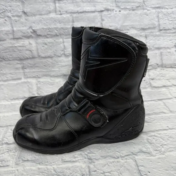 Alpinestars Ridge Men's Black Leather Waterproof Motorcycle Boots US Size 12