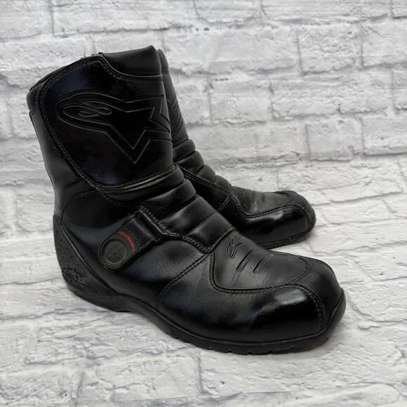 Alpinestars Ridge Men's Black Leather Waterproof Motorcycle Boots US Size 12