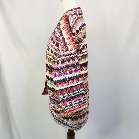 ANTHROPOLOGIE dRA Yoko Jacket Size XS Oversize Fit Boho Open Multicolor