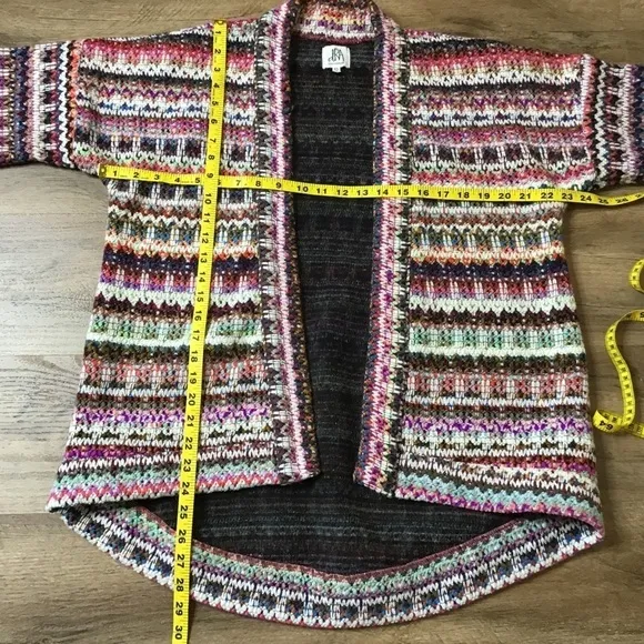ANTHROPOLOGIE dRA Yoko Jacket Size XS Oversize Fit Boho Open Multicolor
