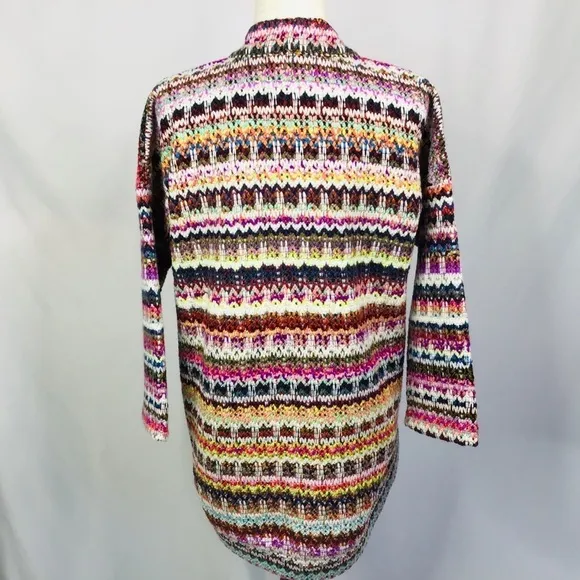 ANTHROPOLOGIE dRA Yoko Jacket Size XS Oversize Fit Boho Open Multicolor