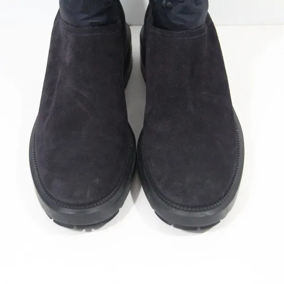 Aquatalia Lori Boots sz 6.5 Women Winter Bootie Quilted Lug Sole made in Italy