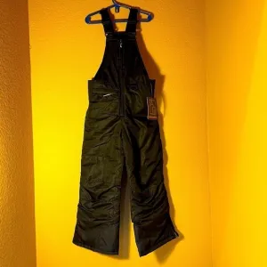 ARCTIC QUEST Black Snowpant Overalls Zip Water Resistant Insulated Boys XS 5/6