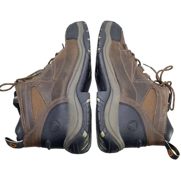 ARIAT Leather Mens Hiking Shoes Brown Comfort Lace-Up Outdoor Size 12D