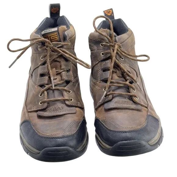 ARIAT Leather Mens Hiking Shoes Brown Comfort Lace-Up Outdoor Size 12D