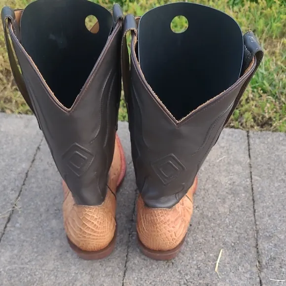 ASC American Alligator Cowboy Boots  Tan  Men’s Size 9D Cutter Toe