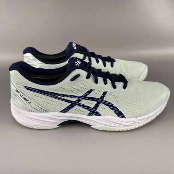 Asics Gel Game 9 Shoes Womens Sz 9 Mint Green Athletic Running Comfort Sneakers
